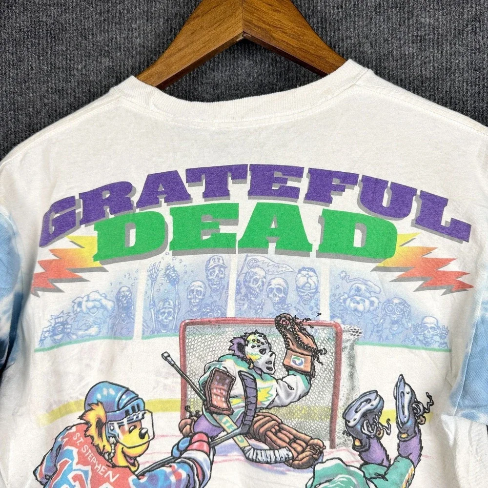Liquid Blue Grateful Dead Steal Your Faceoff Hockey Tie Dye T Shirt M Vintage